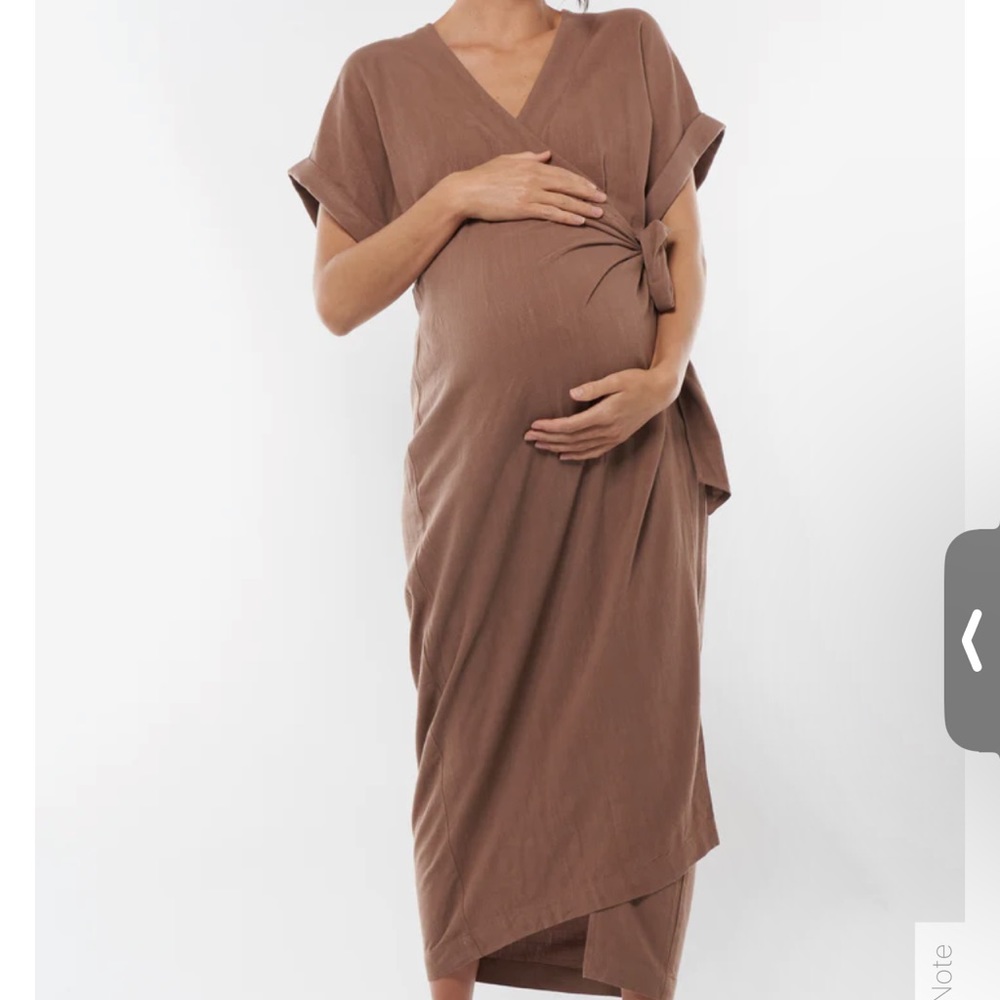Wrap around you maxi- chocolate // maternity & nursing friendly